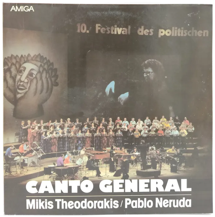 Vinyl LP - Mikis Theodorakis, Pablo Neruda - Ganto General, 2-LP's - Bild 1