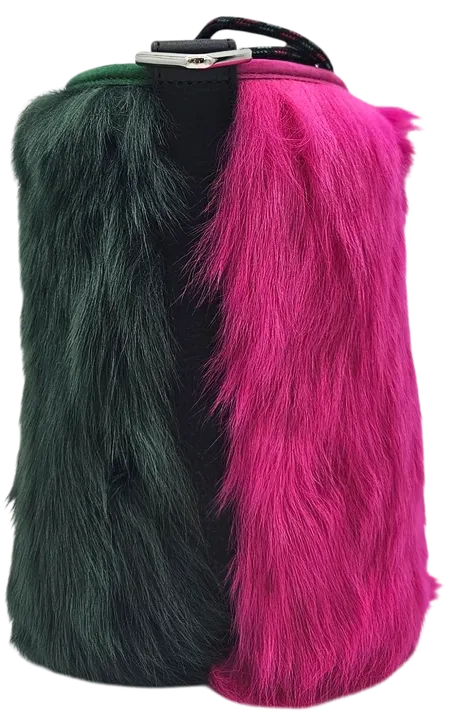 Max V. Kœnig Damen Handtasche, pink/grün - plüsch - klein - Bild 3
