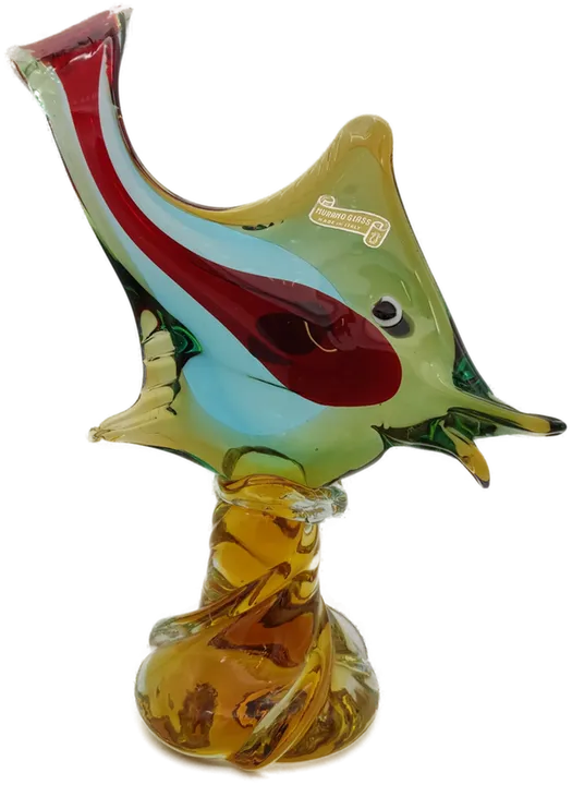 Muranoglas Fisch, mehrfarbig, Höhe ca. 28 cm  - Bild 4