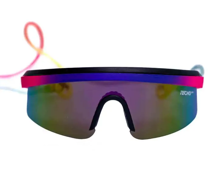 Tecno pro Sport-Sonnenbrille mit Brillentasche Neon 90's - Bild 1