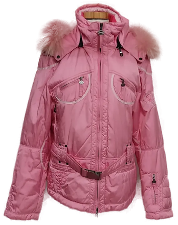 SP Kitzbühel Sportalm Vintage Damen Skijacke mit Kunstpelz roserot/pink Größe 42 - Bild 1