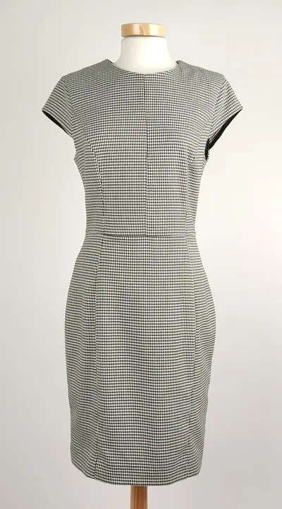 H&M Damen Kleid schwarz/ weiß kariert - 38  - Bild 1