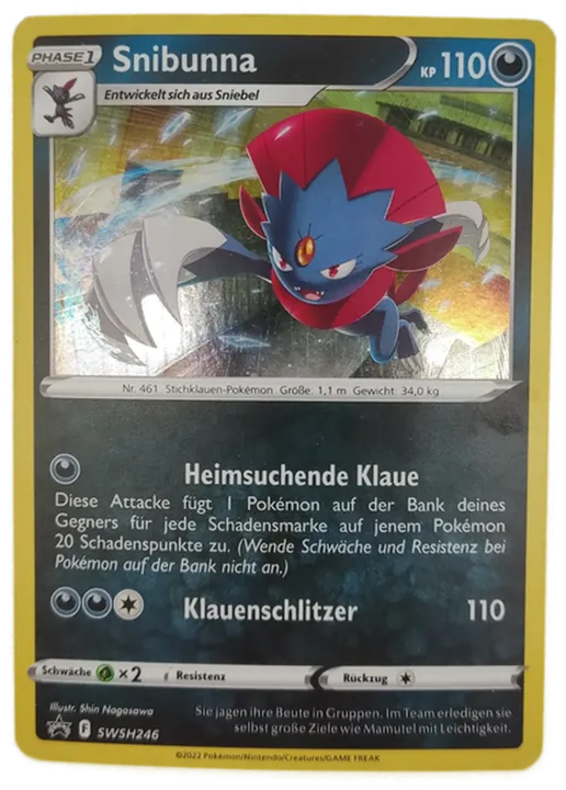 Pokémon Sammelkarte Phase1 Snibunna - Bild 1