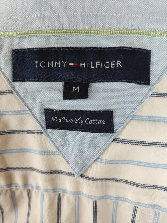 Tommy Hilfiger Herren Hemd blau schwarz gestreift - M/48 - Bild 4
