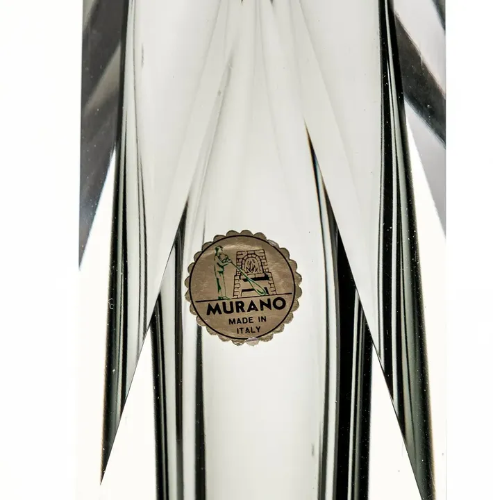 Murano graue Sommerso Vase 4-seitig geformt - Bild 3