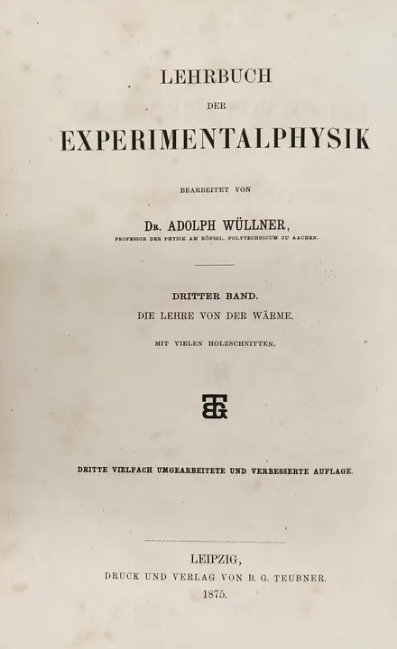 Wüllner Experimentalphysik Ⅲ Buch Vintage - Bild 8