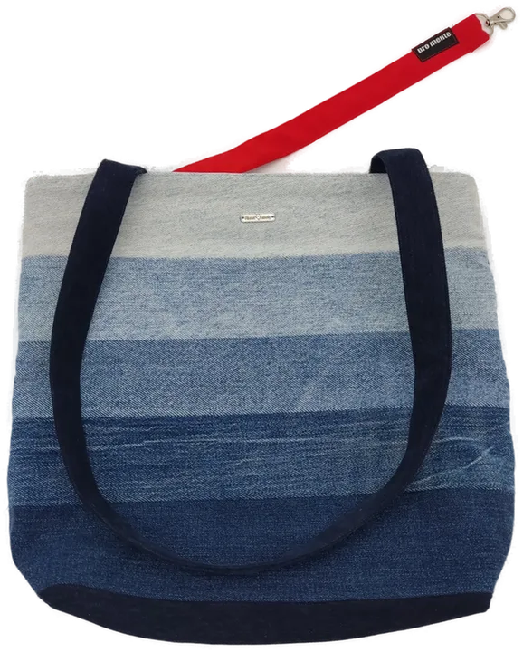 Damen Handtasche blau handgemacht upcycling - Bild 4