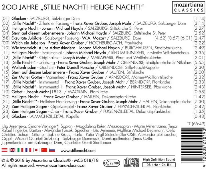 CD Stille Nacht 200 Jahre Weltfriedenslied Aufnahmen aus 15 Stille-Nacht-Orten - Bild 2