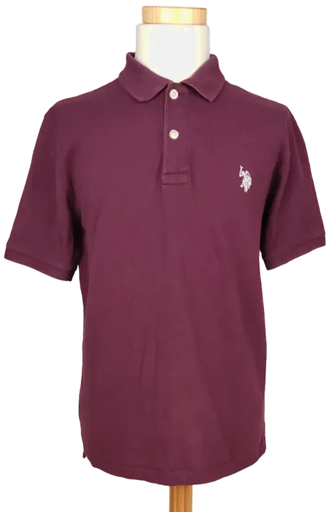 U.S. POLO ASSN Jungen Polo Shirt, burgunderrot - Gr. 8 - Bild 4