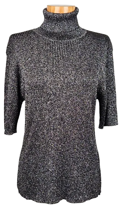 Olsen Damen Rollkragen Shirt, schwarz/silber - Gr. XXL  - Bild 1