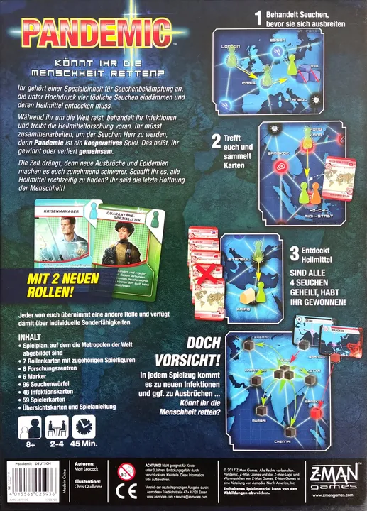 Pandemic - Gesellschaftsspiel, Z-Man Games  - Bild 2