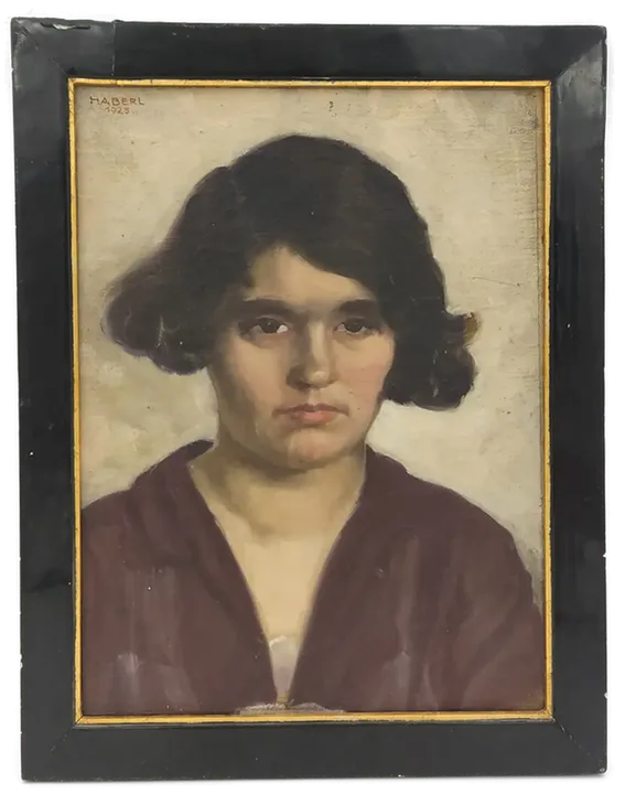 Portrait einer jungen Frau von Haberl 1925 - Bild 1