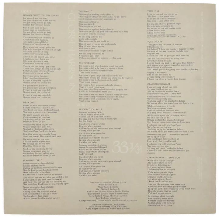 Vinyl LP - George Harrison - Thirty Three & 1/3 - Bild 5