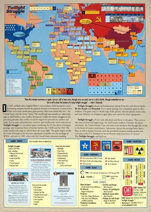 Twilight Struggle, The Cold War 1945-1989 - Gesellschaftsspiel - GMT Games  - Bild 2