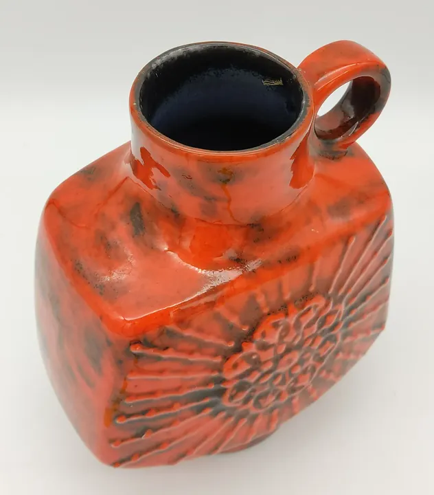 einzigartige West Germany Vintage Vase - orange  - Bild 4