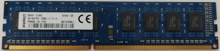 Kingston 4GB DDR3 1Rx8 PC3L-12800U-11-12-A1 Arbeitsspeicher / RAM  - Bild 1