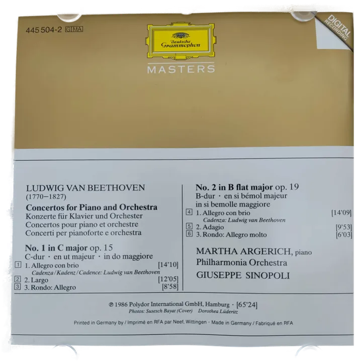 Martha Argerich – Beethoven: Klavierkonzerte Nr. 1 & 2   - Bild 3