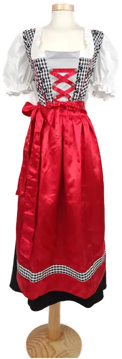 Wiesn Fashion Damen Dirndlkleid schwarz/rot/weiß - Größe 40 - Bild 1