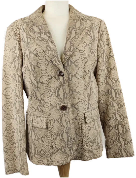 Taifun Damenblazer Animal-Print Leder - XL/42 - Bild 1