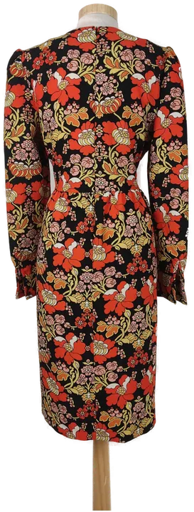 Hallhuber VINTAGE Kleid schwarz/orange Blumenkleid EUR 38 - Bild 3