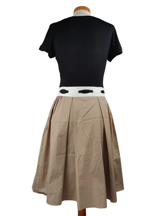 PAULE KA Damen Midikleid, schwarz/beige - Gr. 40/L - Bild 2