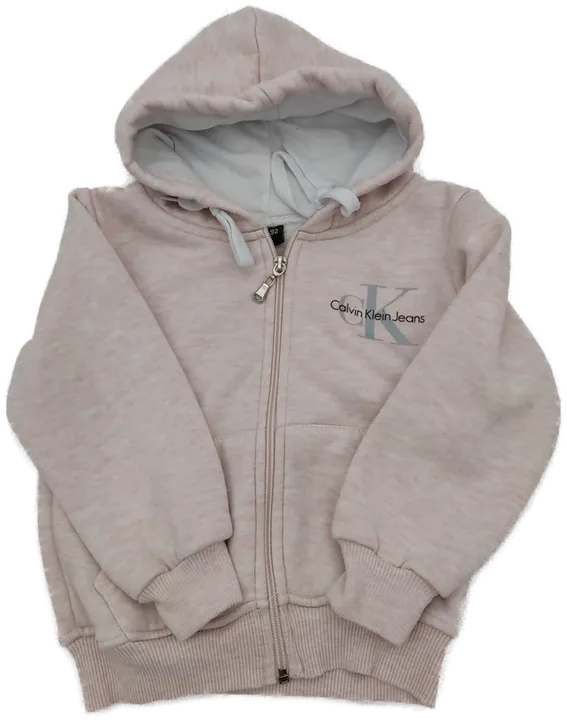 Calvin Klein Kinder Sweater Jacke rosa/mele Gr. 86-92 - Bild 1