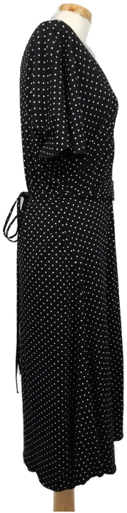 Mariposa Damenkleid midi schwarz mit weißen Punkten - XXL/44 - Bild 3
