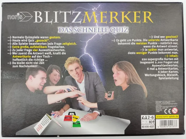 Blitzmerker - Gesellschaftsspiel, noris  - Bild 2