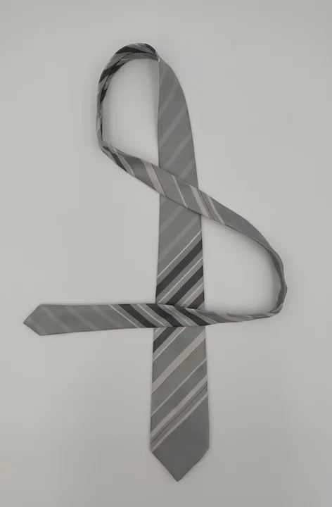 Belvedere Herren Krawatte grau gestreift  - Bild 1