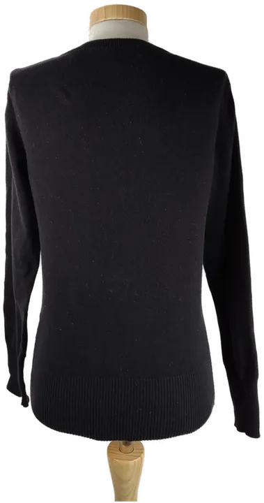 Weste langarm mit Rundhalsausschnitt, schwarz mit großen Knöpfen, Größe S (geschätzt) - Bild 3