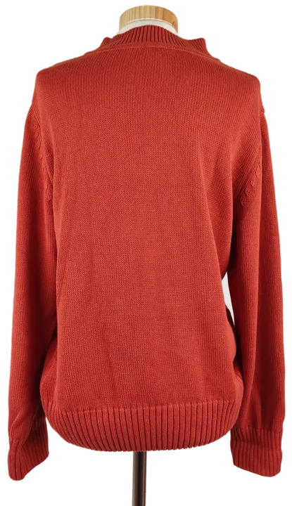 Damen Wollpulli mit Kragen rot - 40 - Bild 3