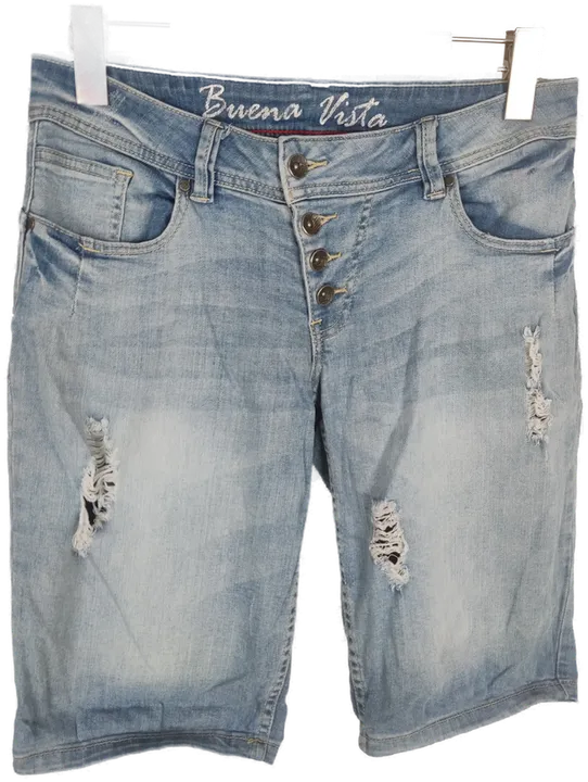 Buena Vista Damen Jeans Shorts, blau, Gr. M, Stretch - Bild 1