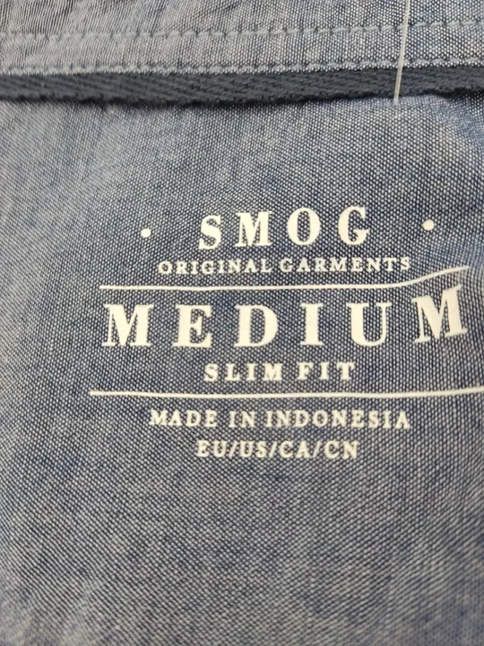 SMOG Herrenhemd Rot, weiß längsgestreift - M (Slim fit) - Bild 4