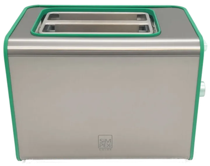 Simpex Colors Design-Toaster (2-Scheiben, grün/silber) - Bild 2