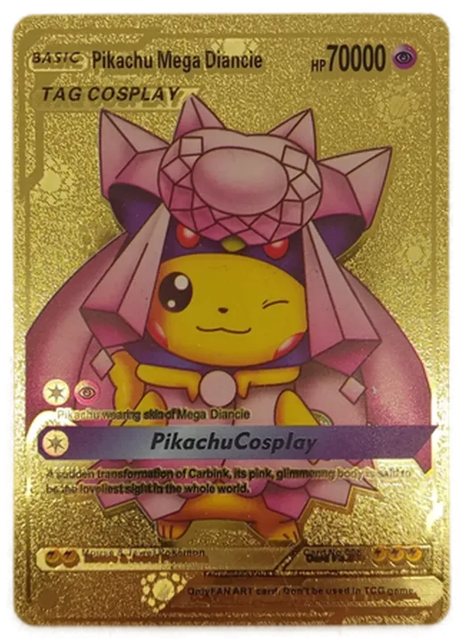 Pokémon Sammelkarte Goldfolie Basic Pikachu Mega Diancie - Bild 1