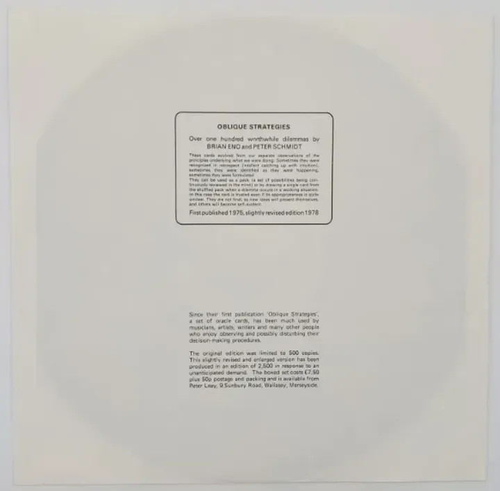 Vinyl LP - Brian Eno - Ambient 1 - Bild 3