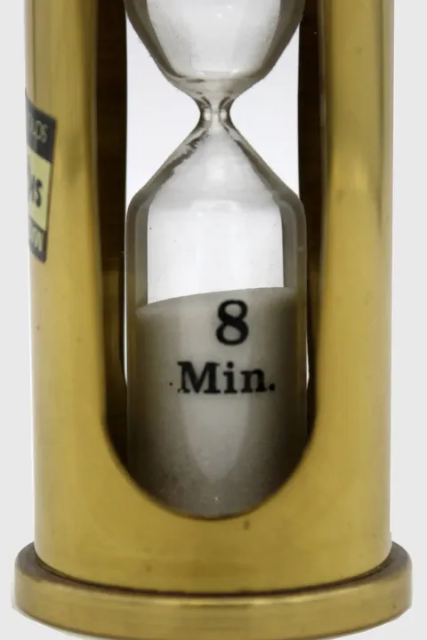 SKS Design Eieruhr – Sanduhr 8 Min – massiv Messing – Vintage Deko - Bild 2