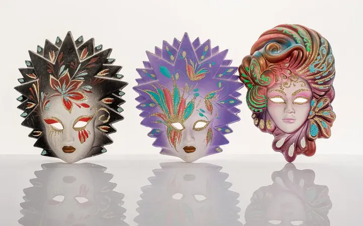 Venezianische Masken - 3 Stück - Bild 1