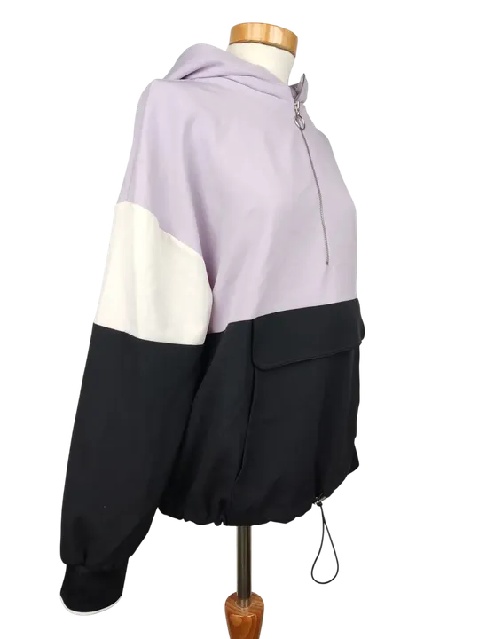 ZARA Damen Hoody Jacke, flieder/schwarz - Gr. M - Bild 3