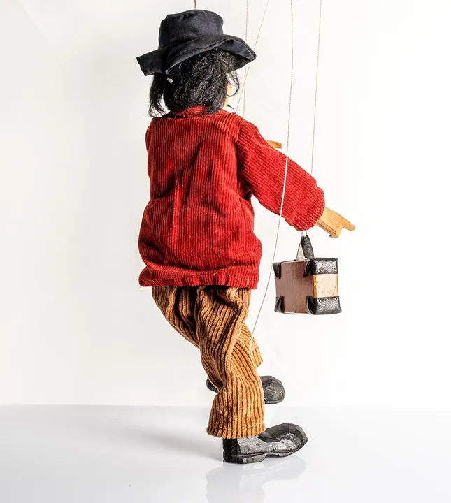 Marionette Puppe Reisender / Vertreter - Bild 2