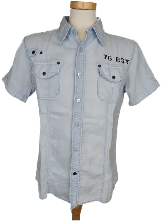 Mc O'Neill Herren Kurzarm-Hemd hellblau - L/50 - Bild 1