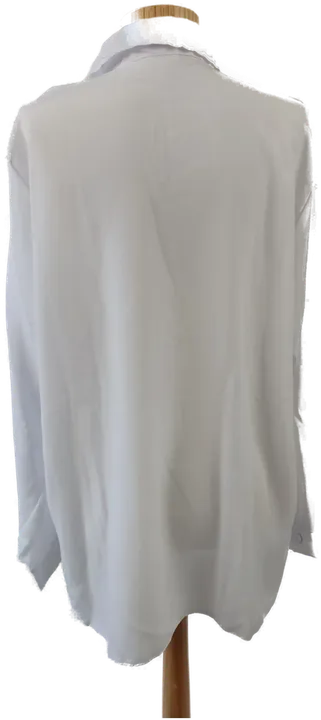 Damen Bluse weiß gestrickter Kragen, Faltenmuster - XL - Bild 3