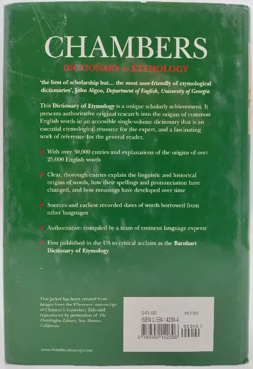 Chambers Dictionary of Etymology - Robert K. Barnhart, Sol Steinmetz - Bild 2