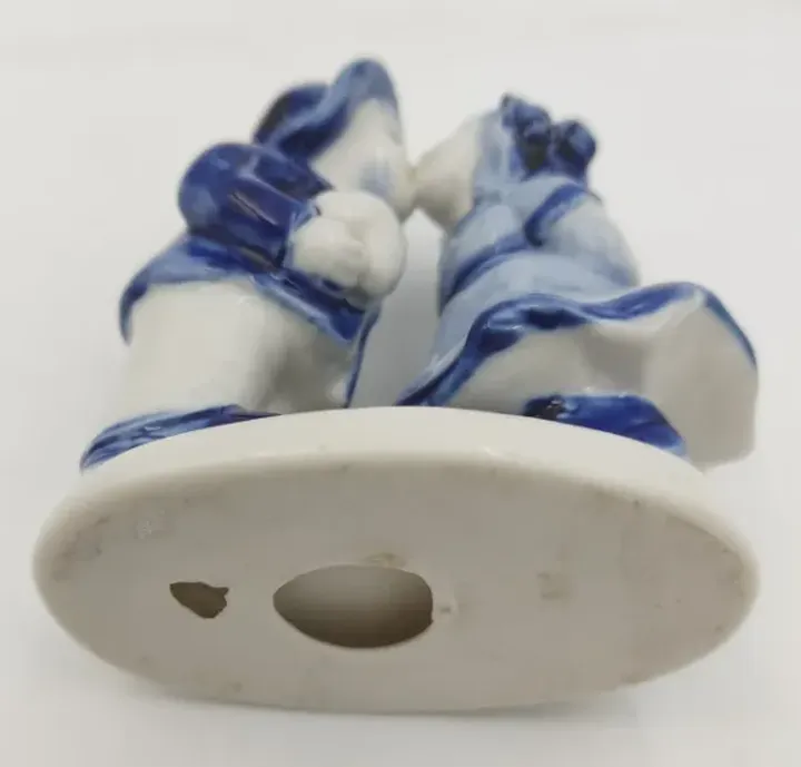Porzellan Figur küssendes Pärchen blau - ca. 10cm - Bild 5