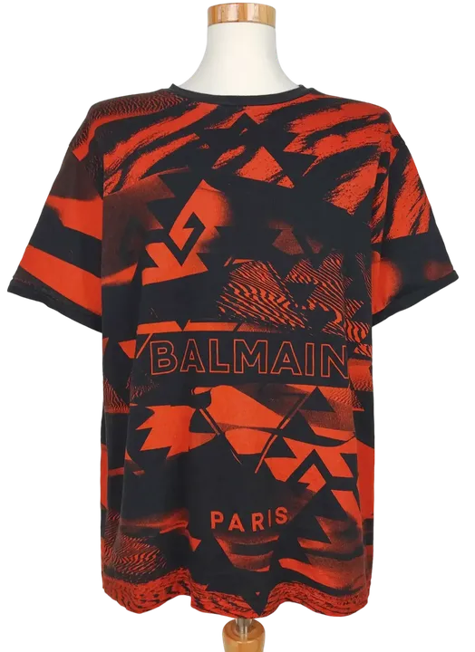 Balmain Paris Herren T-Shirt, schwarz/braun - Gr. XL  - Bild 1