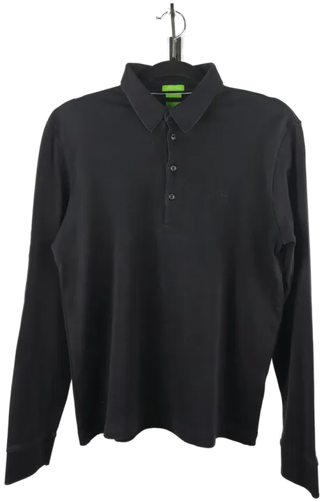 Hugo Boss Green Herren Poloshirt Langarm schwarz - XL/52 - Bild 4