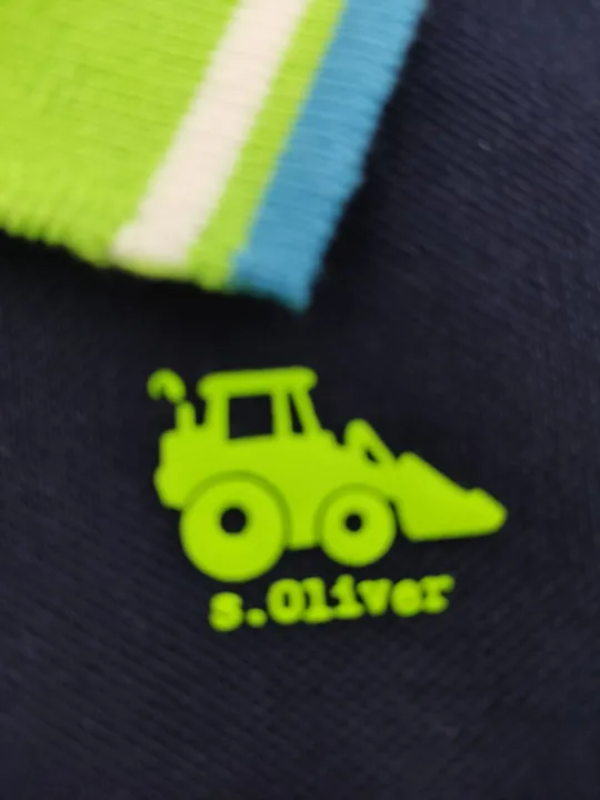 s.Oliver Poloshirt für Kleinkinder dunkelblau mit grünem Kragen - 89 - Bild 5