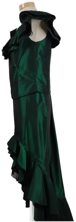Außergewöhnliches Kleid: grüner Zweiteiler Gr 38/40 - Bild 3