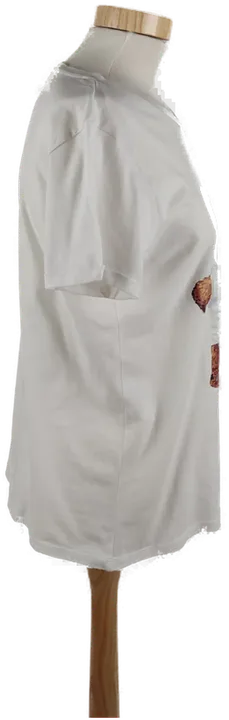 Damen T-Shirt Kurzarm, Weiß mit aufgedruckten Teddybären, Gr. M - Bild 2
