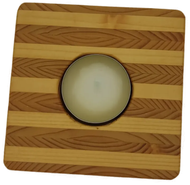 Teelichthalter aus Schichtholz quadratisch - Bild 2